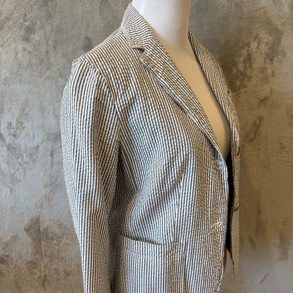 GAP Academia Preppy Striped Blazer Jacket Sz 2 - Picture 4 of 13